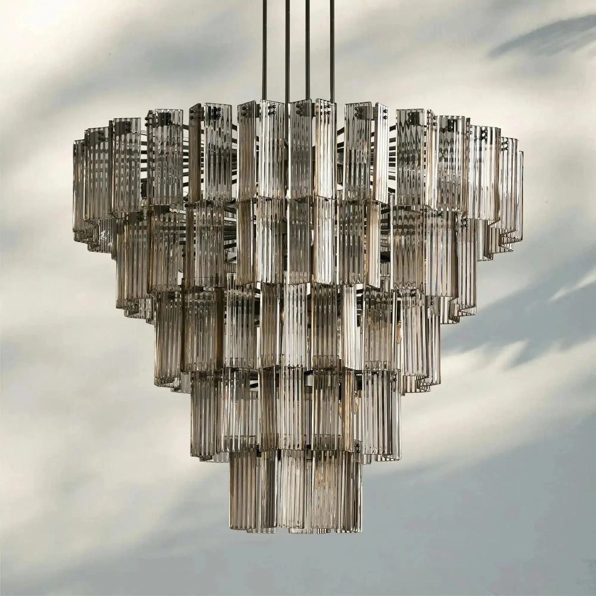 Delsie Round Chandelier 38''48''60'' - cyranlamps