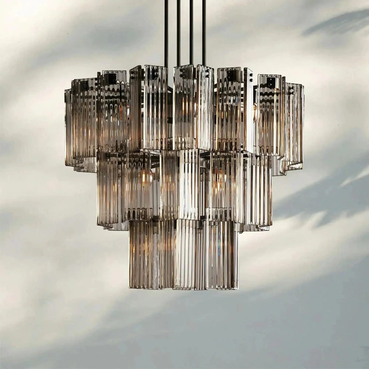 Delsie Round Chandelier 38''48''60'' - cyranlamps