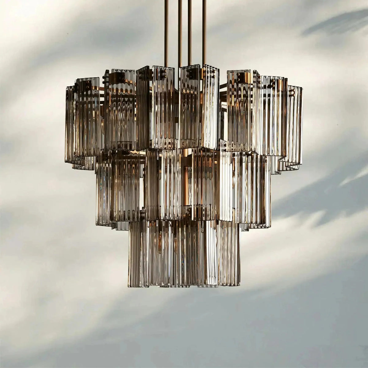 Delsie Round Chandelier 38''48''60'' - cyranlamps