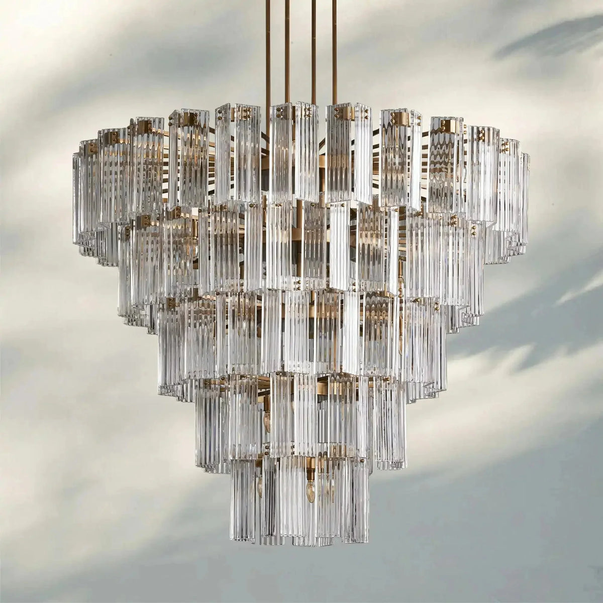 Delsie Round Chandelier 38''48''60'' - cyranlamps