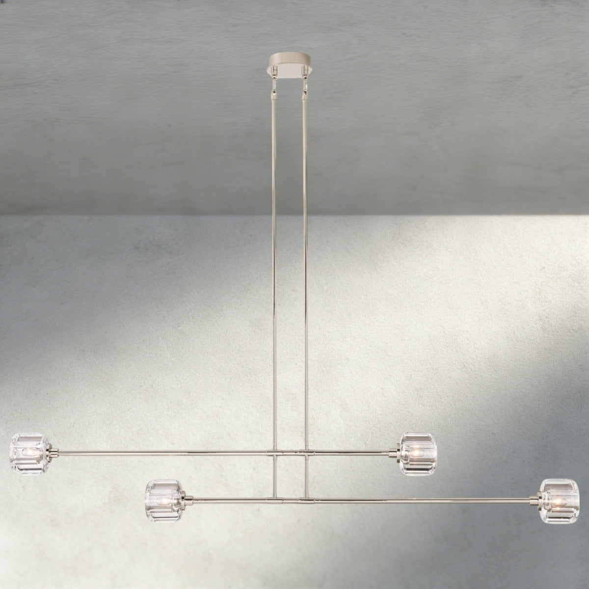 Demaret Mobile Linear Chandelier 54", 72" - cyranlighting