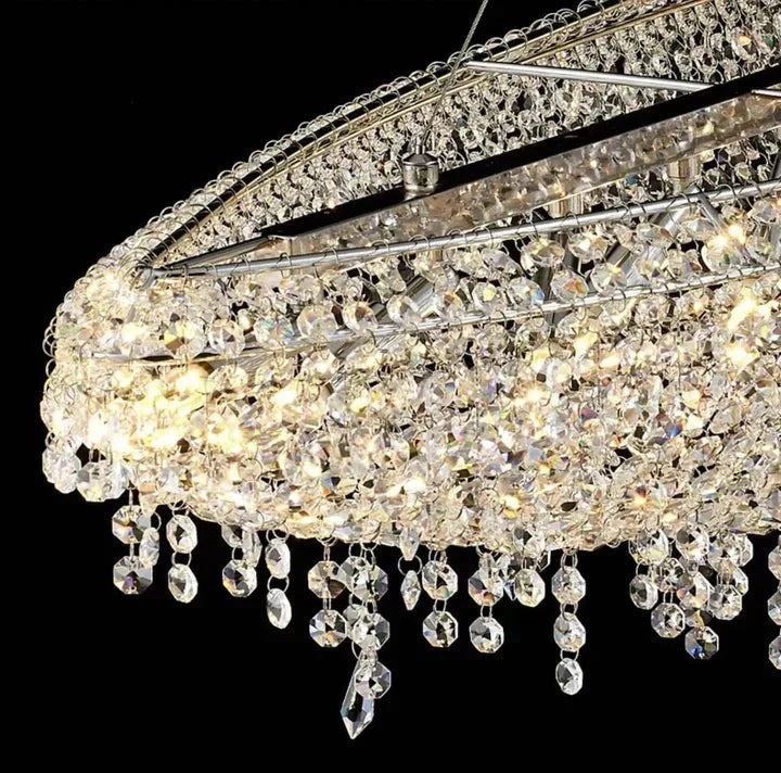 Designer Creative Light Luxury Boat - shaped Crystal Chandelier for Bedroom/ Living Room/ Bar /Dining Room - cyranlamps