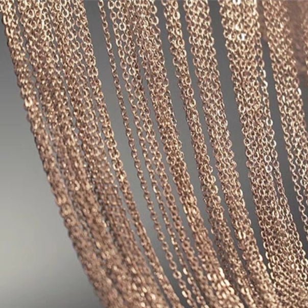 Designer Models Oversized Aluminium Long Tassel Pendant Chendelier for Large Living Room/Staircase/Villa - cyranlamps