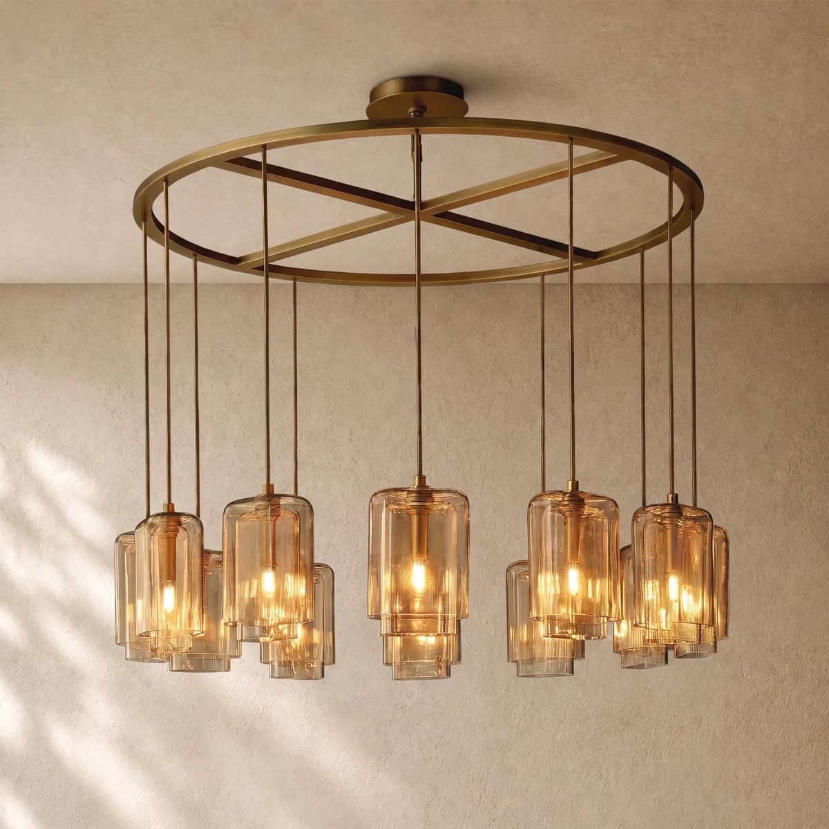LACOURT GLASS ROUND CHANDELIER