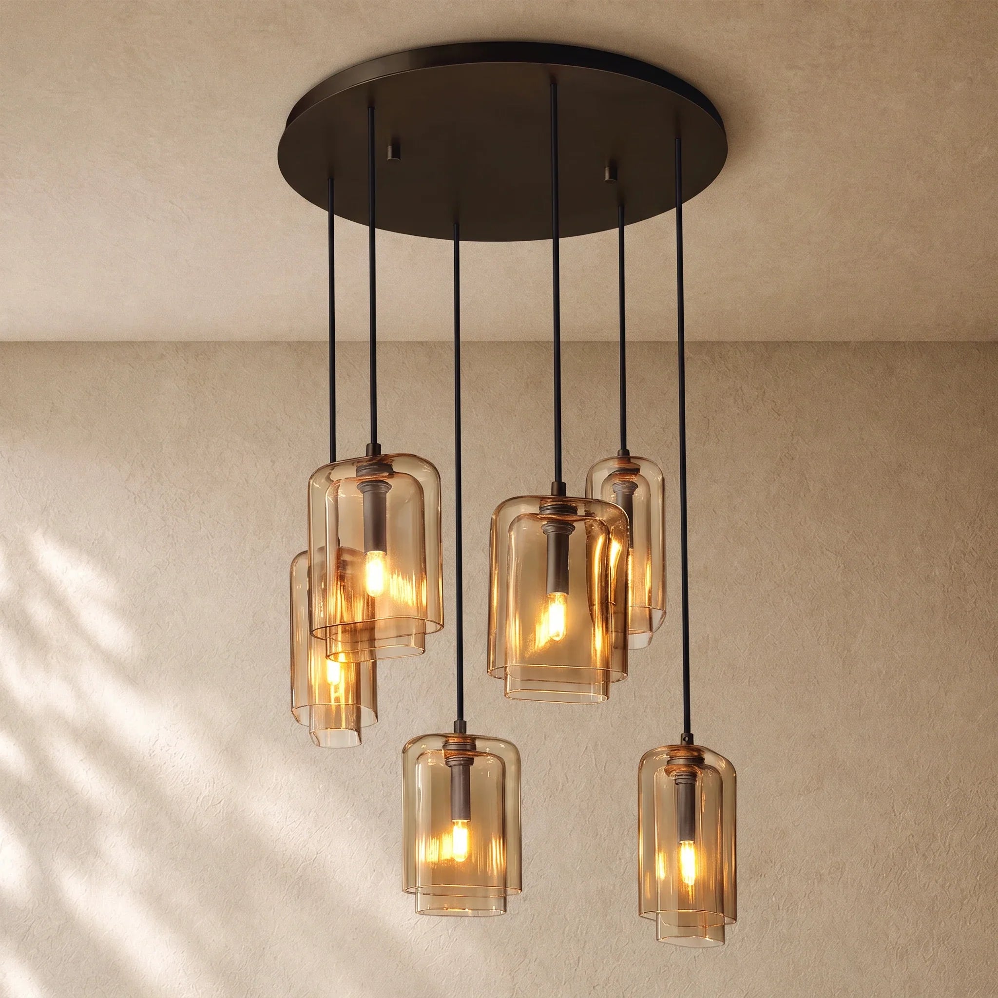 LACOURT GLASS CLUSTER CHANDELIER