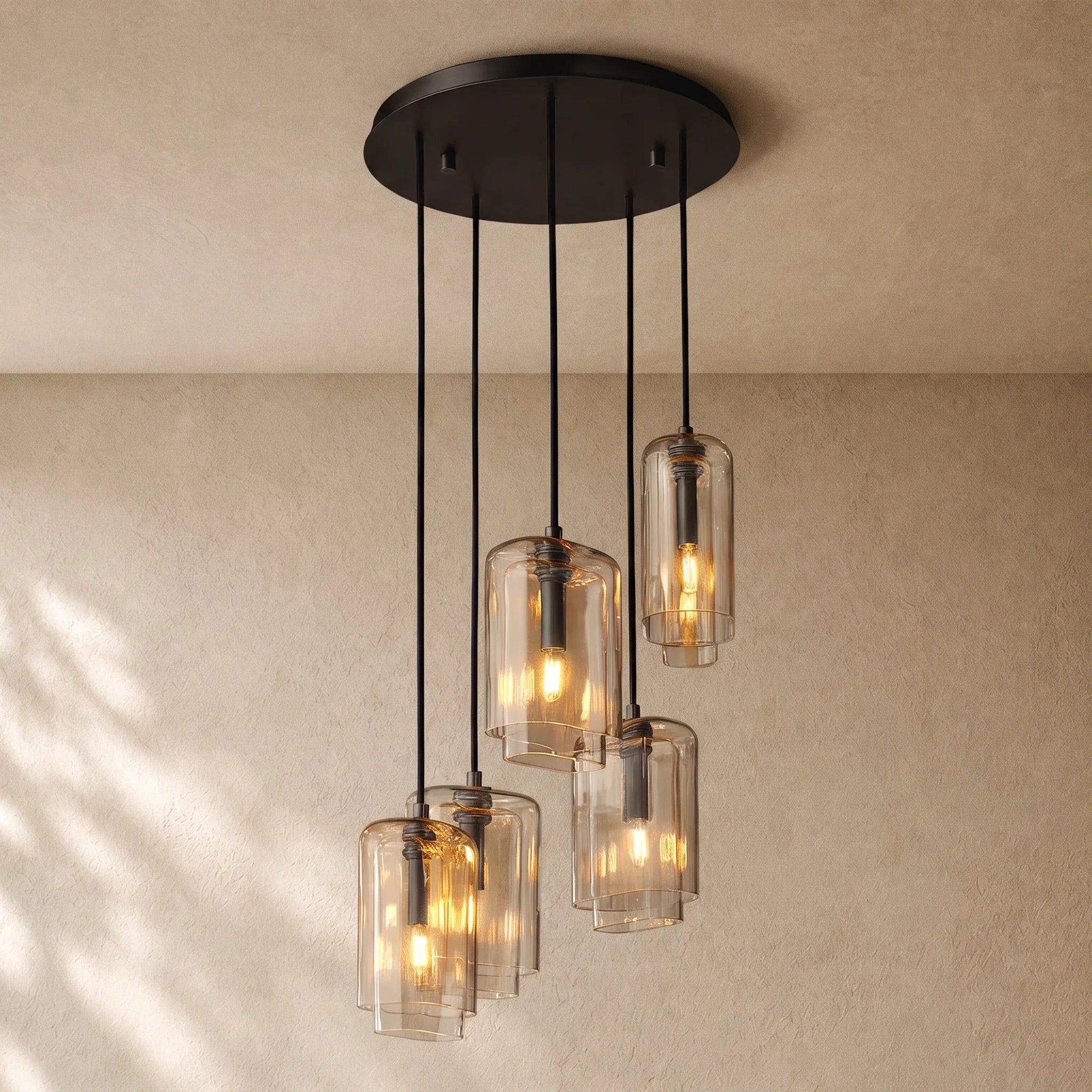 LACOURT GLASS CLUSTER CHANDELIER