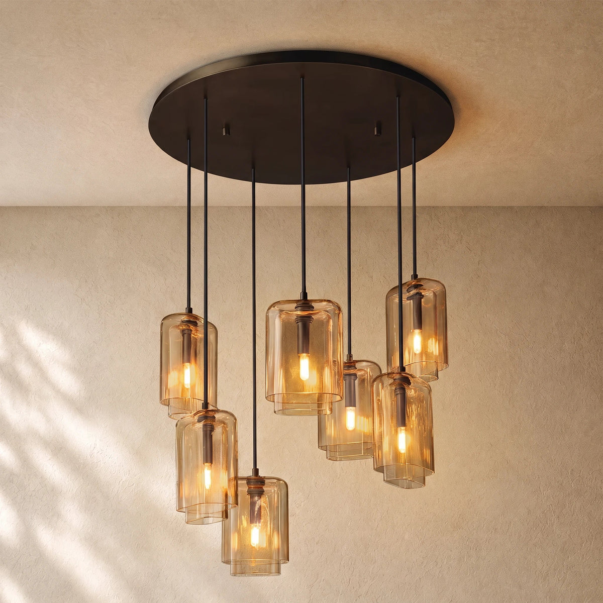 LACOURT GLASS CLUSTER CHANDELIER