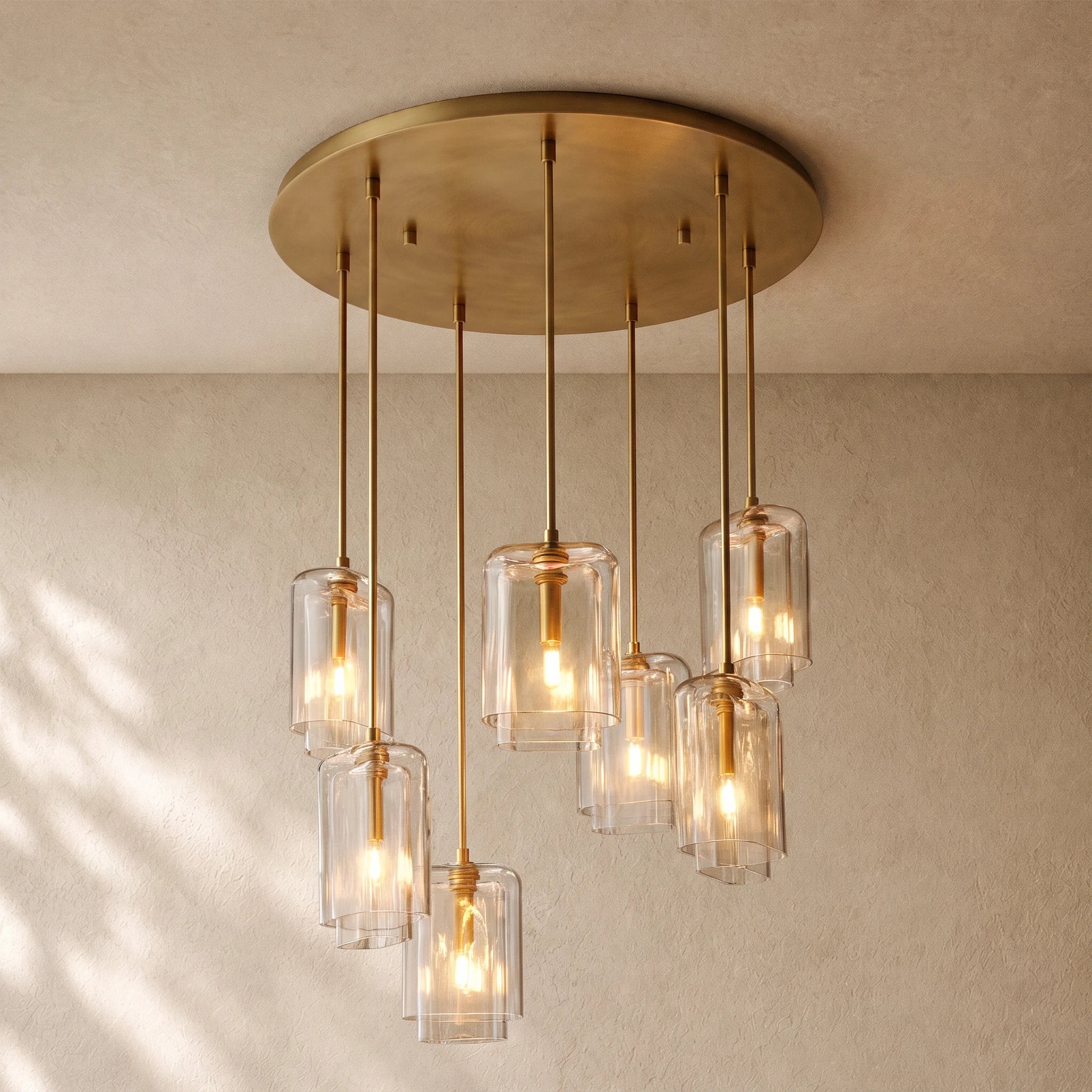 LACOURT GLASS CLUSTER CHANDELIER