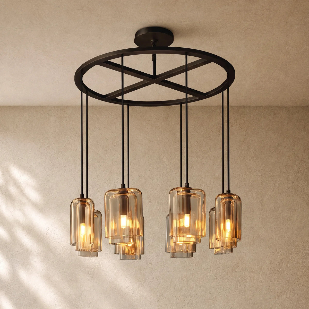 LACOURT GLASS ROUND CHANDELIER