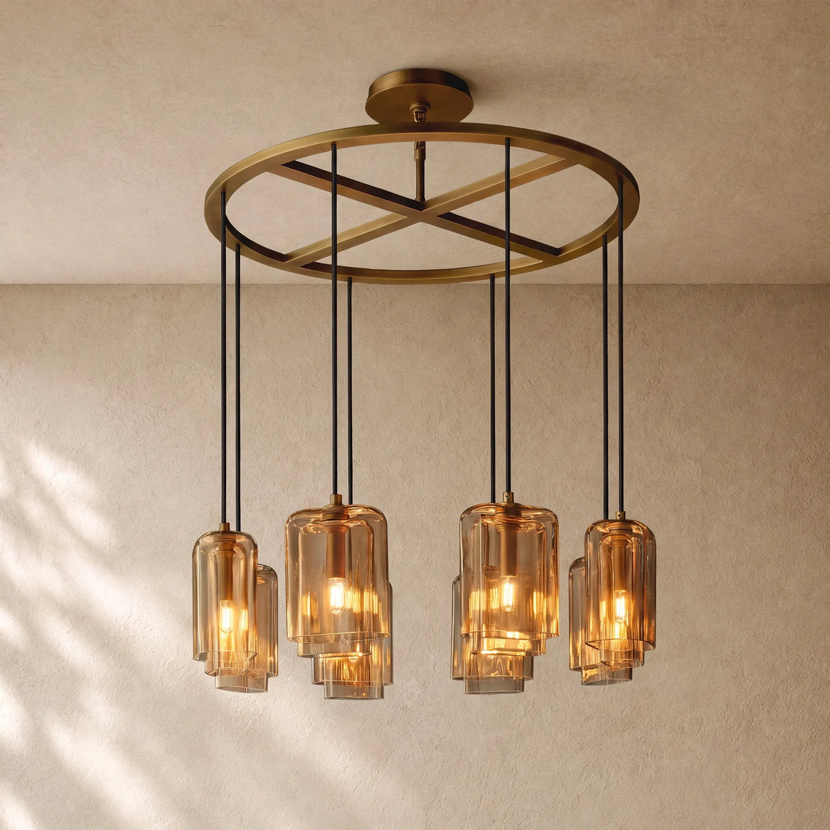 LACOURT GLASS ROUND CHANDELIER