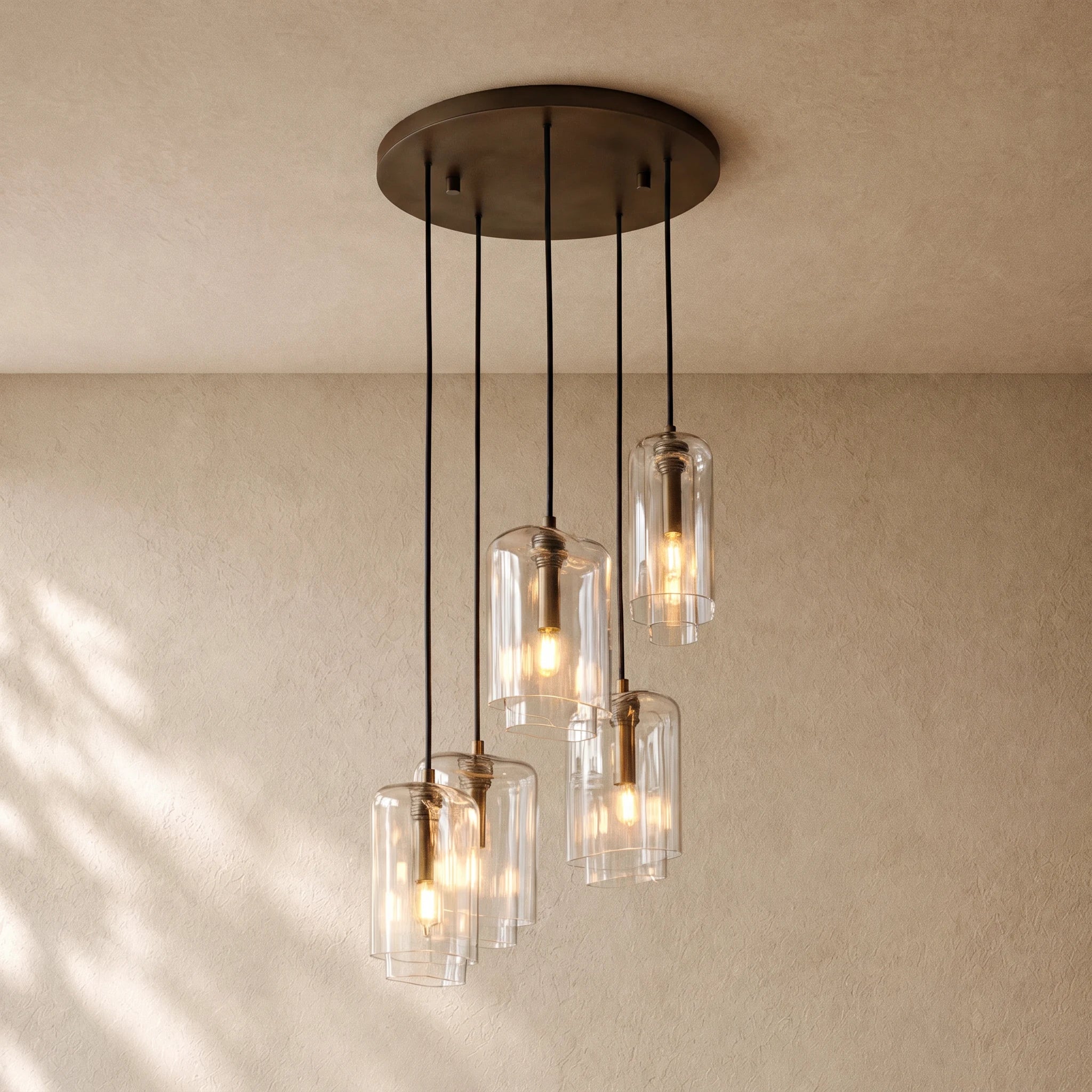 LACOURT GLASS CLUSTER CHANDELIER