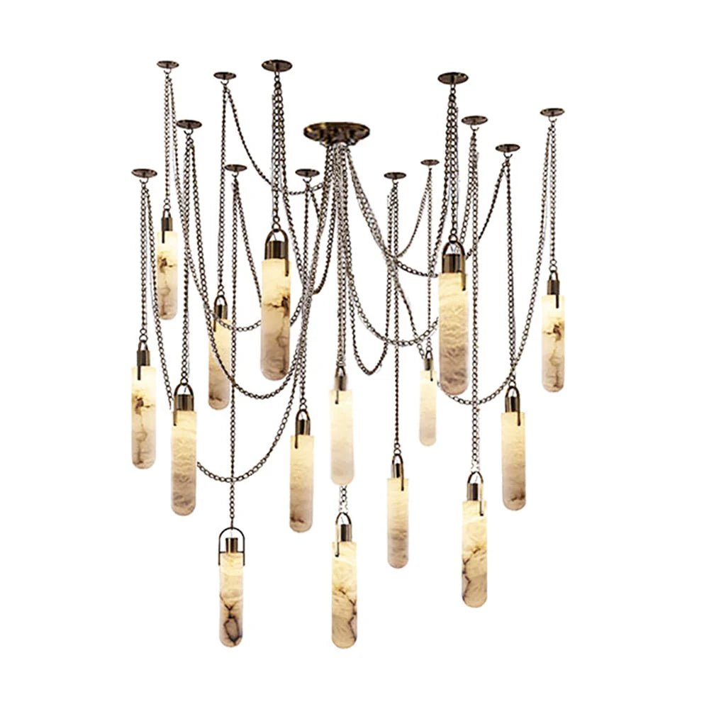 Dome Chain Alabaster Chandelier - Cyran Lamps