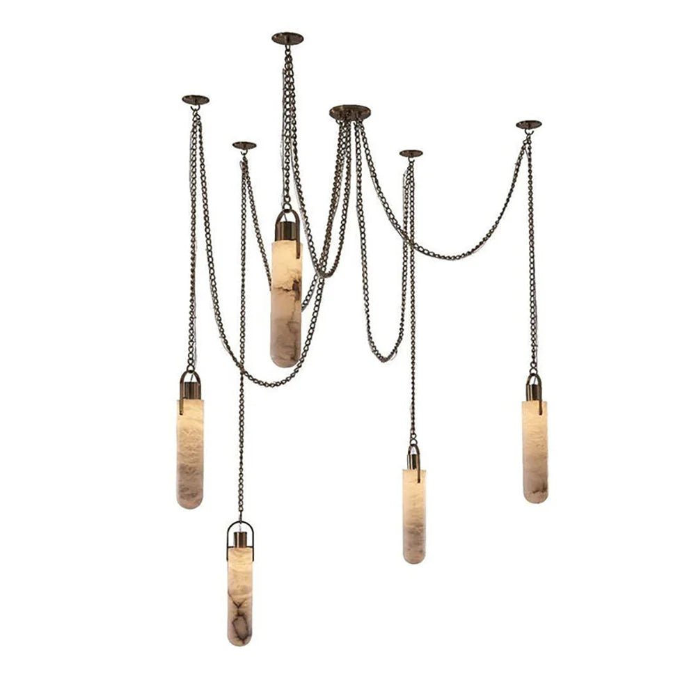 Dome Chain Alabaster Chandelier - Cyran Lamps