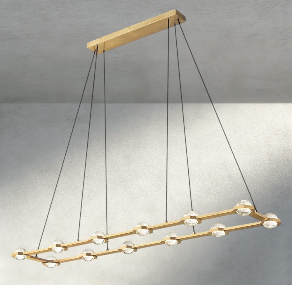 Ecletant Rectangular Chandelier 54", 72" - cyranlighting