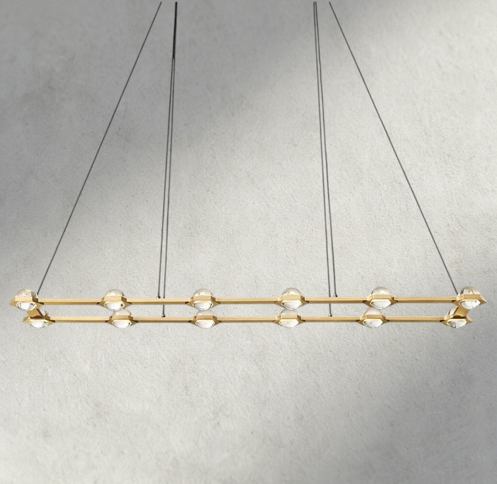 Ecletant Rectangular Chandelier 54", 72" - cyranlighting
