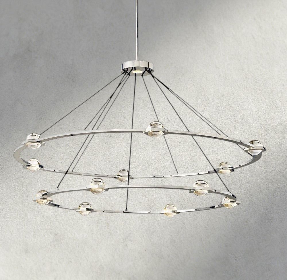 Ecletant Round Chandelier 36", 48", 60", Two - Tied 60" - cyranlighting