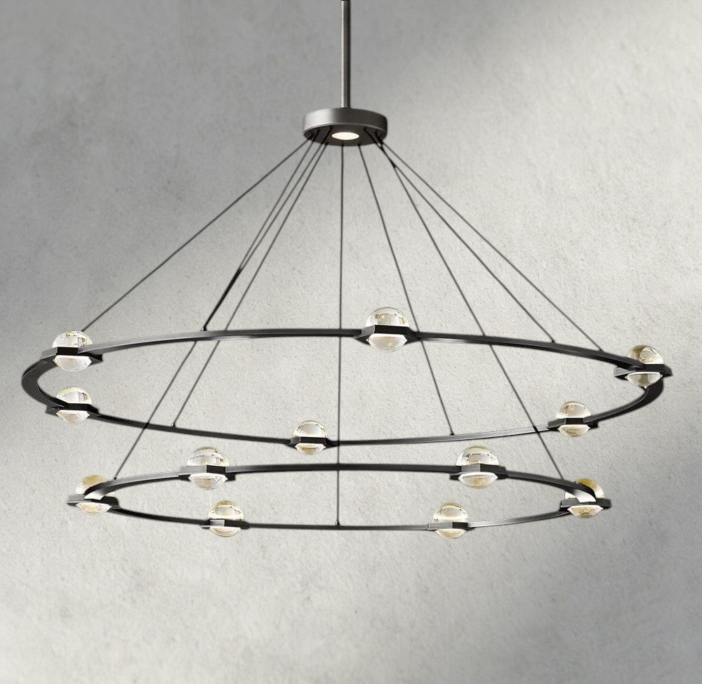 Ecletant Round Chandelier 36", 48", 60", Two - Tied 60" - cyranlighting