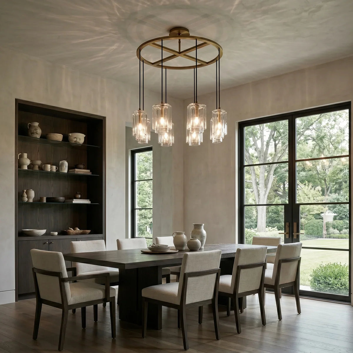 LACOURT GLASS ROUND CHANDELIER