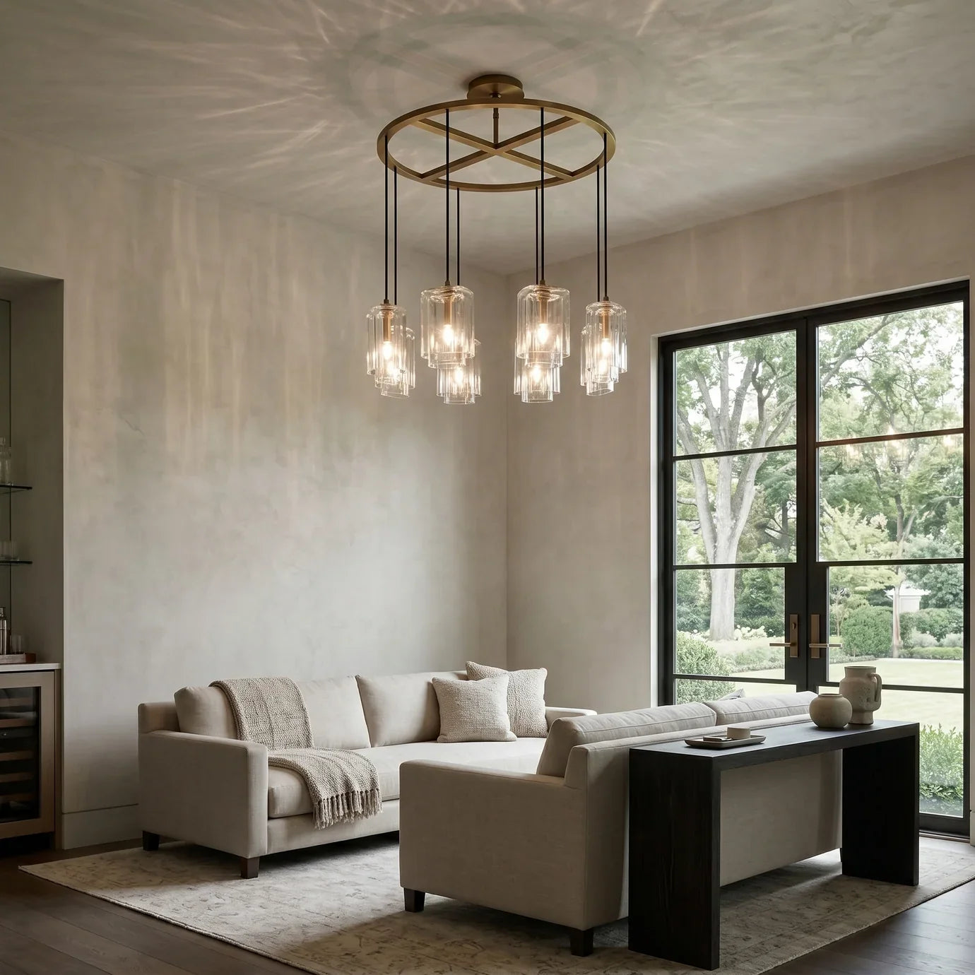 LACOURT GLASS ROUND CHANDELIER