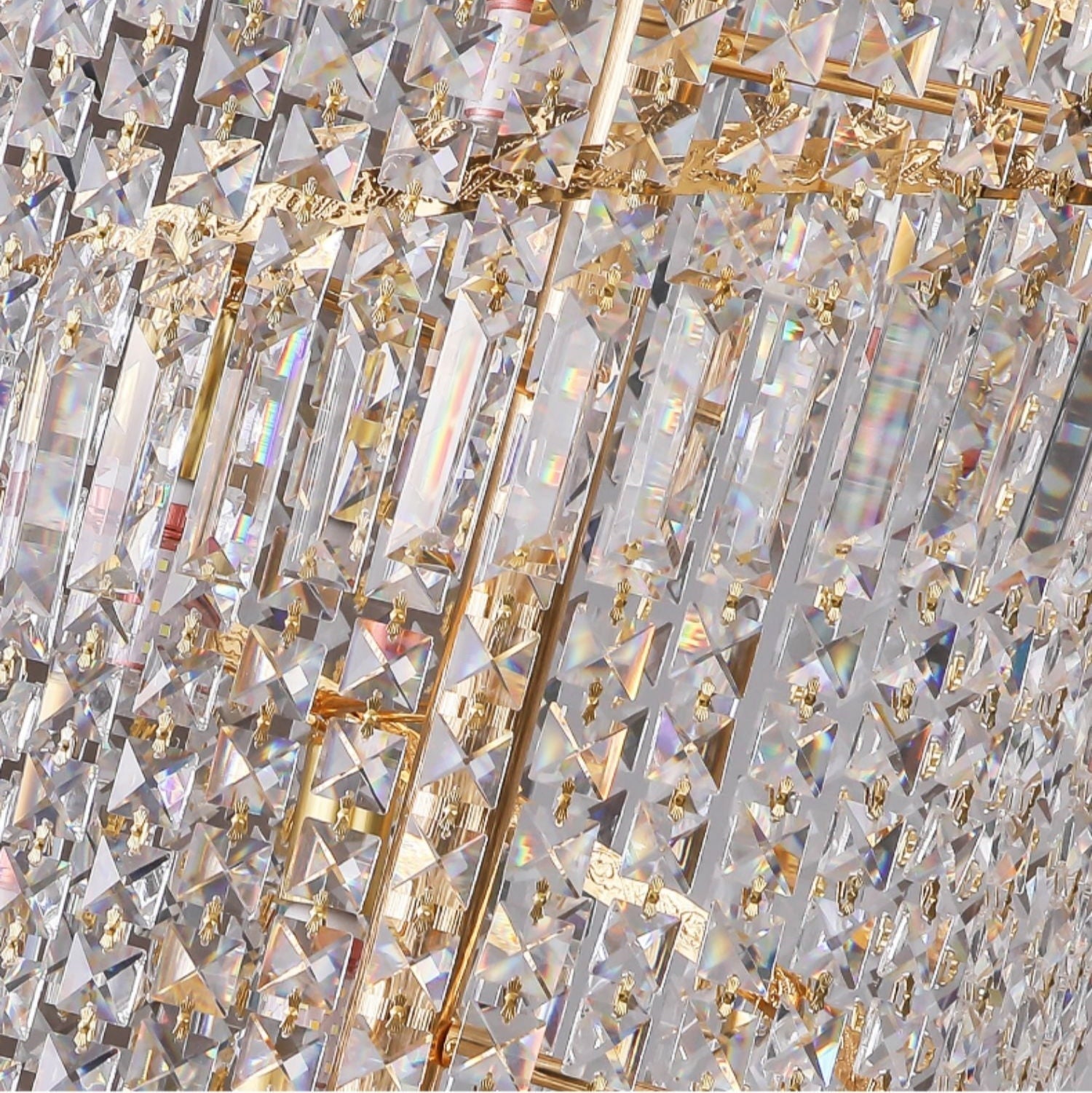Elegant Foyer Hall Chandelier Long Crystal Ceiling Light Fixture For Living Room Entryway Staircase - cyranlamps