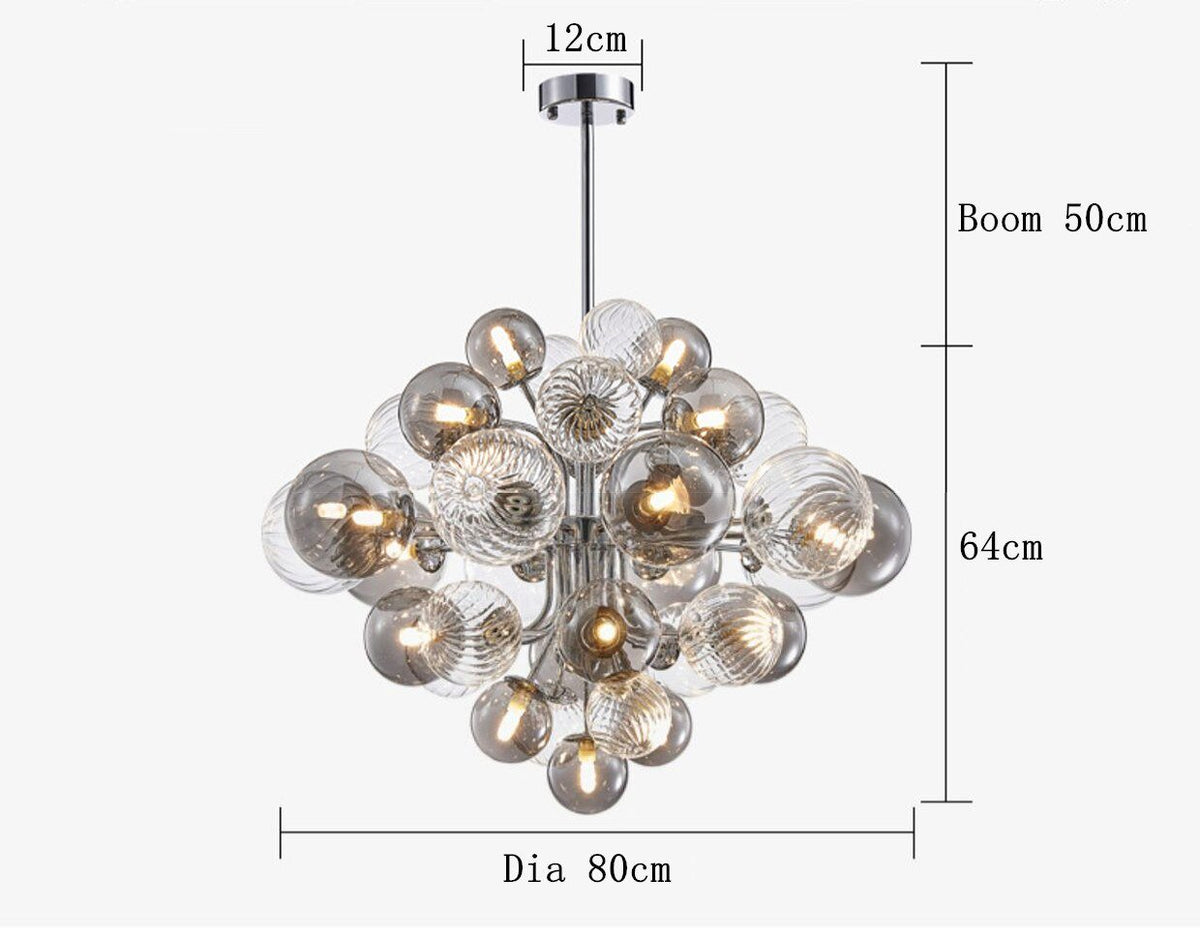 Emporio 18 - Light Glass Chandelier - cyranlamps