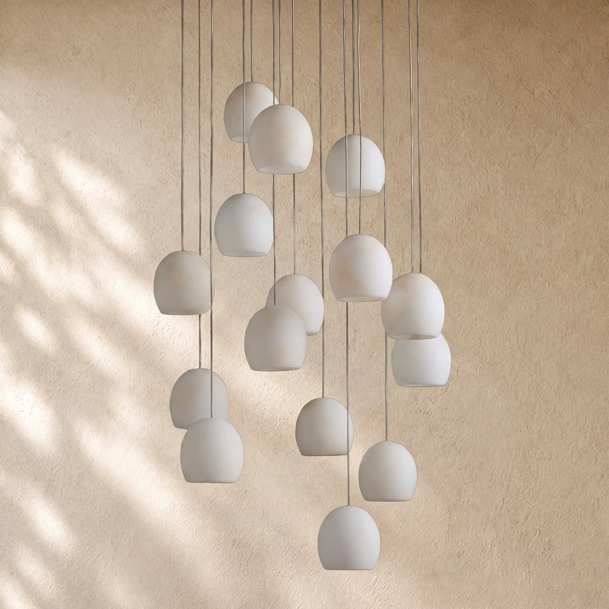 Arican Round Alabaster Chandelier