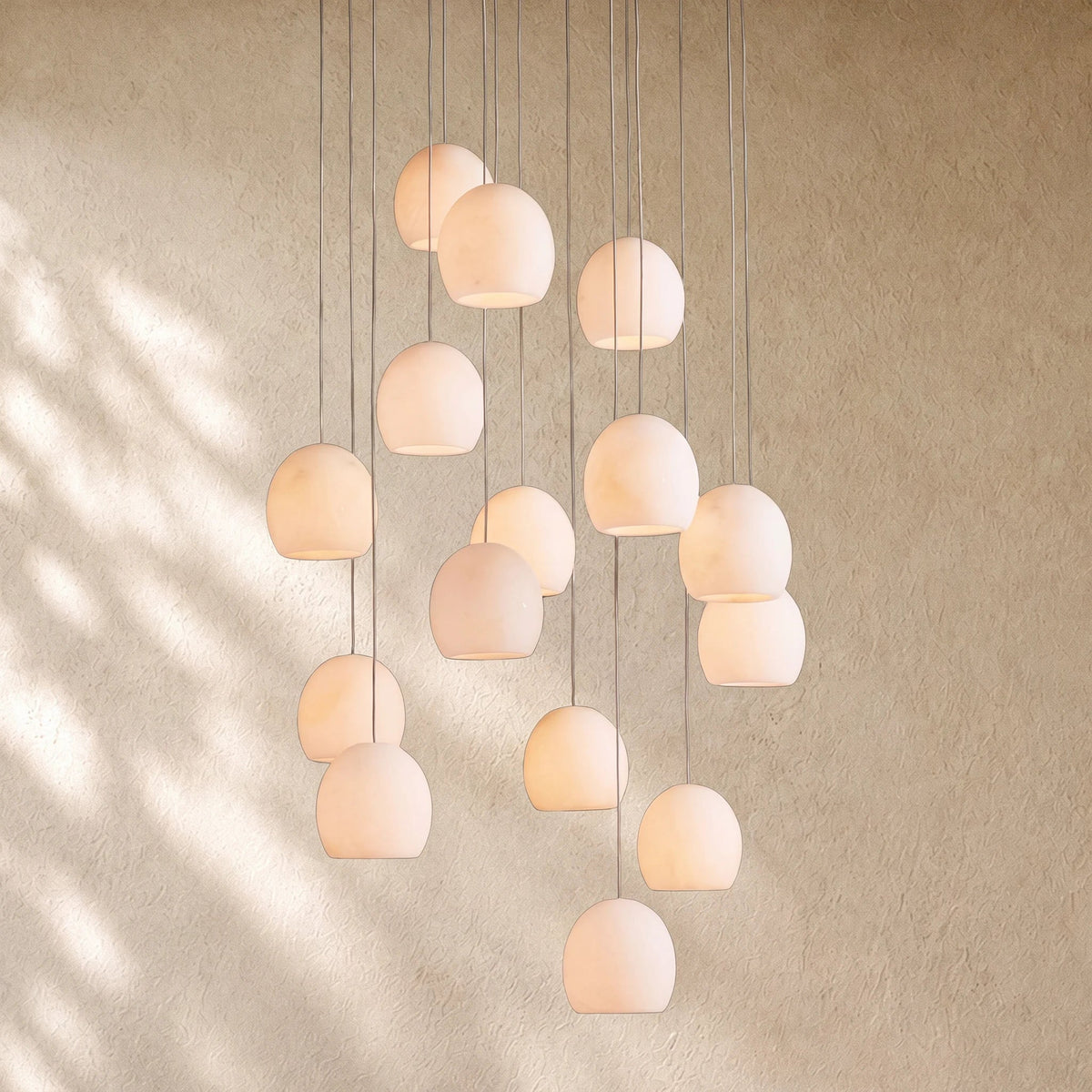 Arican Round Alabaster Chandelier