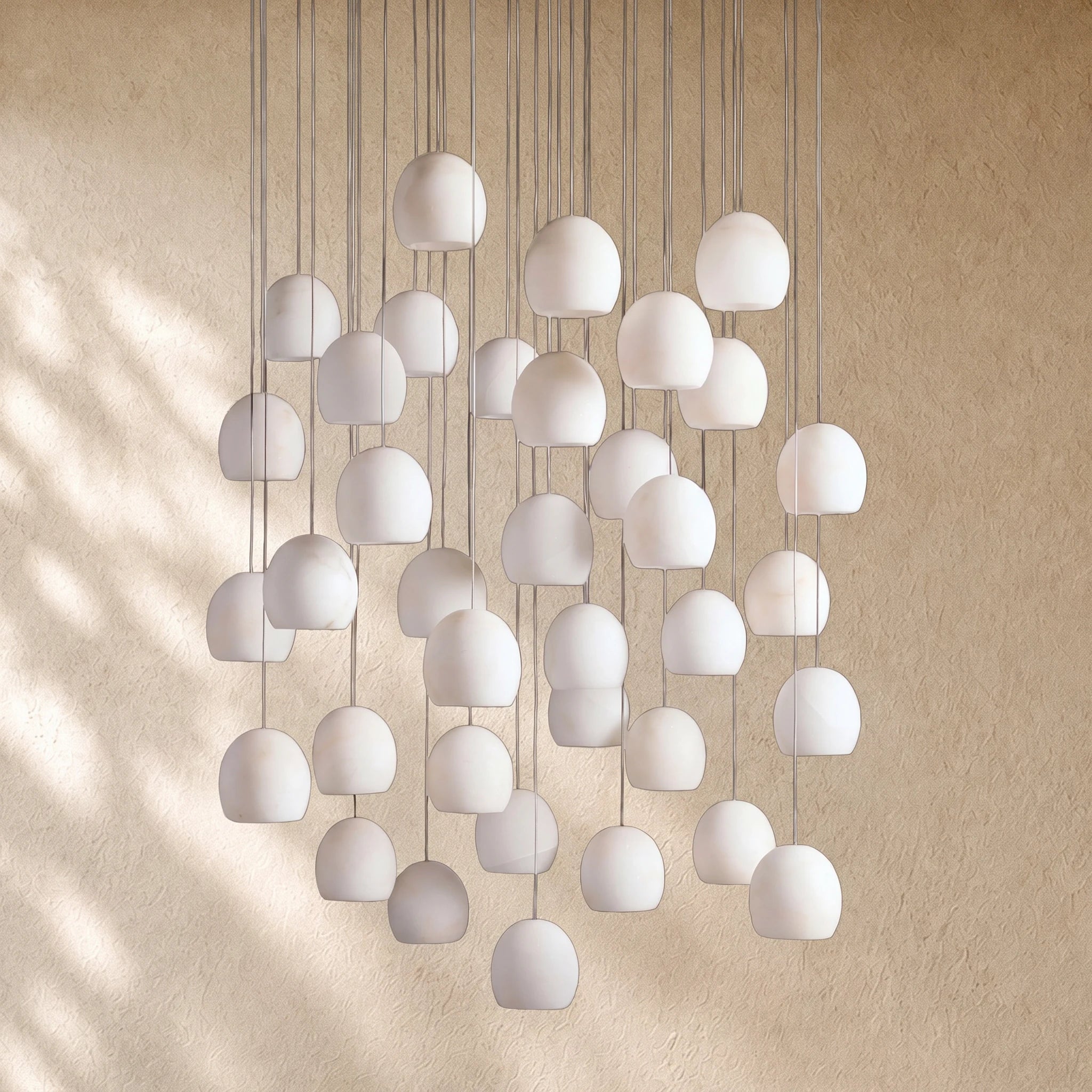 Arican Round Alabaster Chandelier