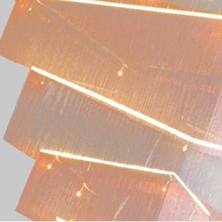 Extra Large Art Multi - tier Aluminum Chain Tassel Chandelier for High - Ceiling Room - cyranlamps