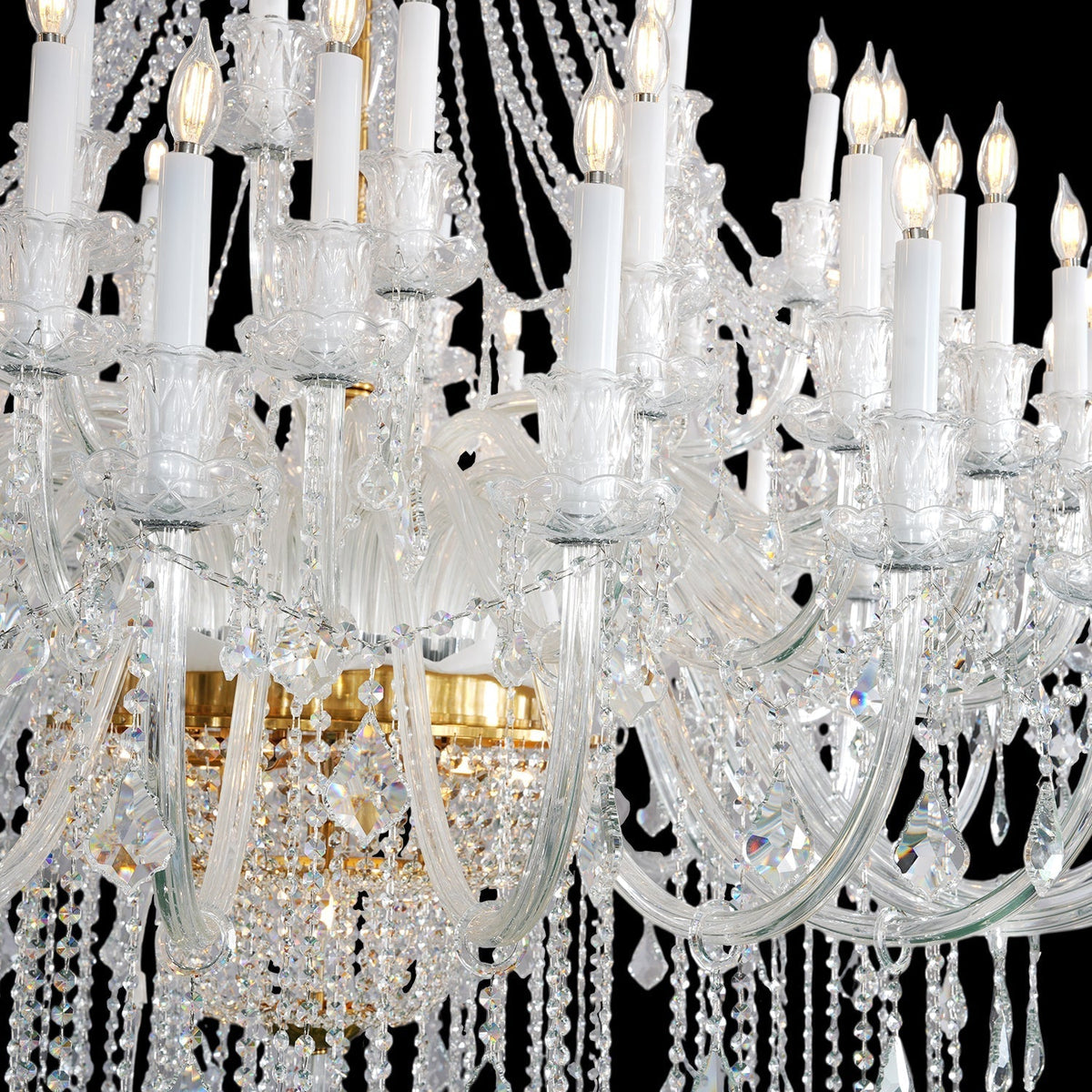 Extra Large Classic Traditional Crystal Chandelier 60/72/90 Lights for Hotel, Showroom, Foyer , Wedding Hall,Coffee Shop - cyranlamps