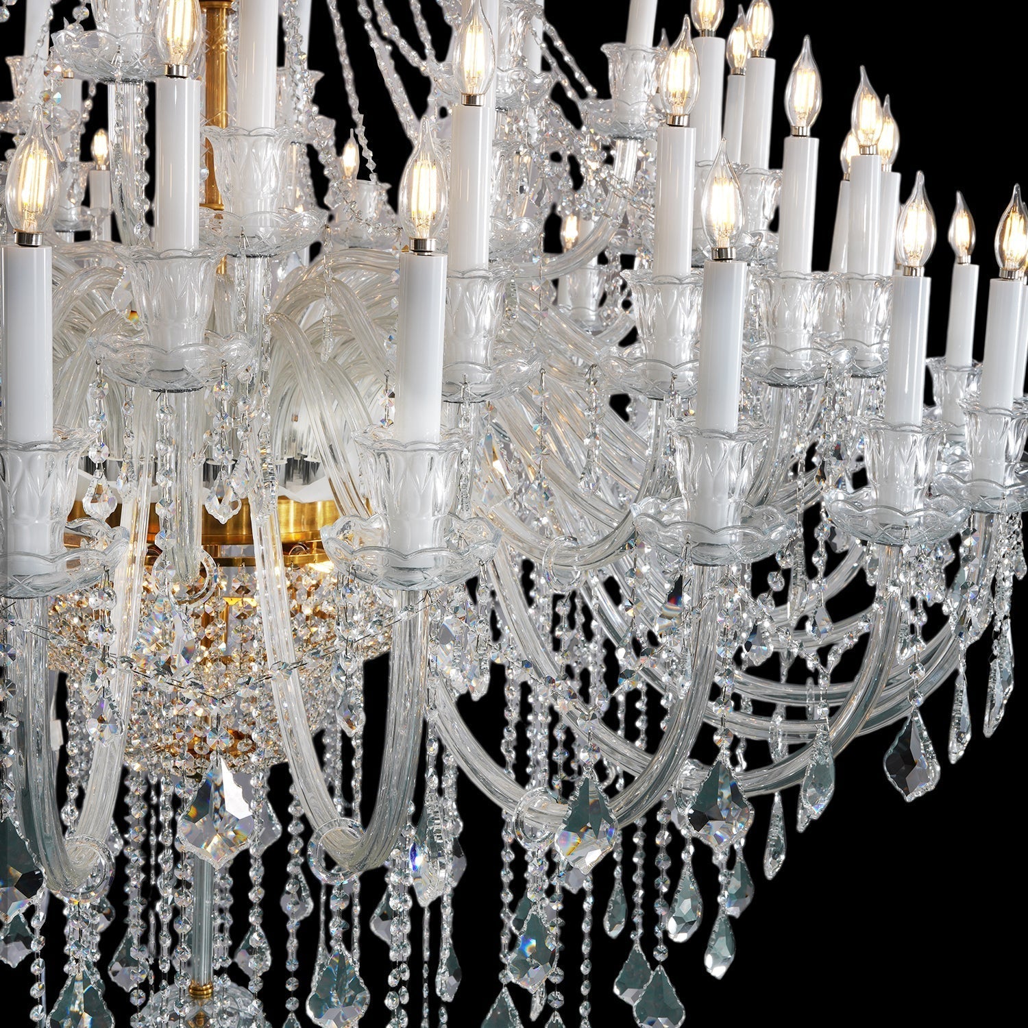 Extra Large Classic Traditional Crystal Chandelier 60/72/90 Lights for Hotel, Showroom, Foyer , Wedding Hall,Coffee Shop - cyranlamps