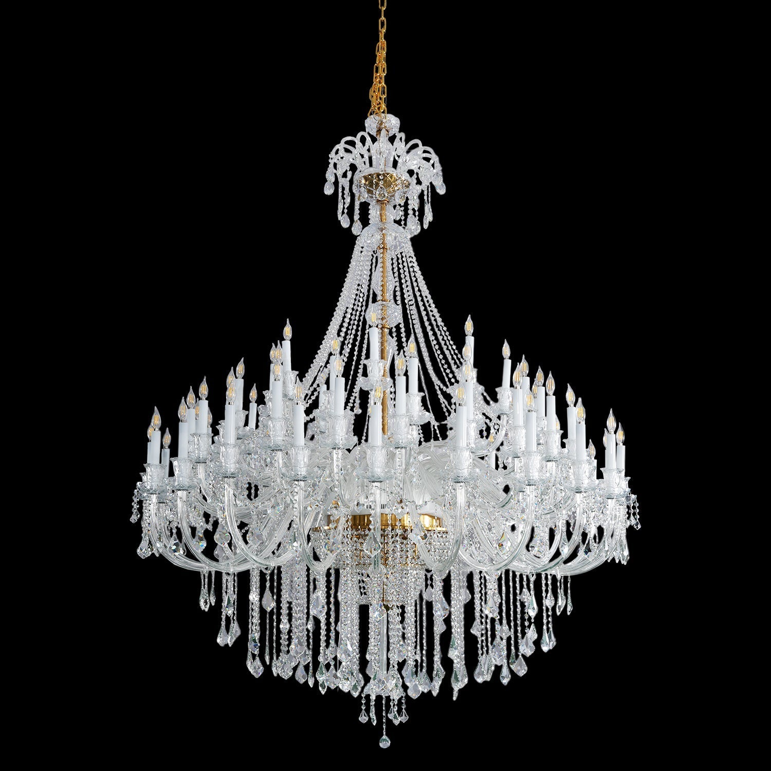 Extra Large Classic Traditional Crystal Chandelier 60/72/90 Lights for Hotel, Showroom, Foyer , Wedding Hall,Coffee Shop - cyranlamps