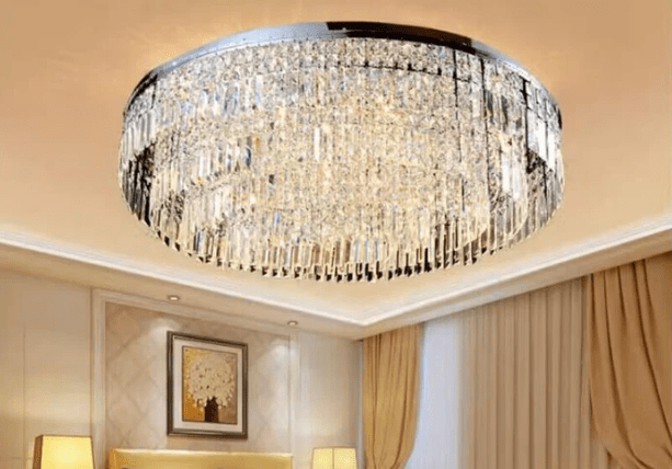 Extra Large Flush Mount Multi - tier Crystal Chandelier Modern Luxury Light Fixture For Living Room/Dining Room/Bedroom - cyranlamps