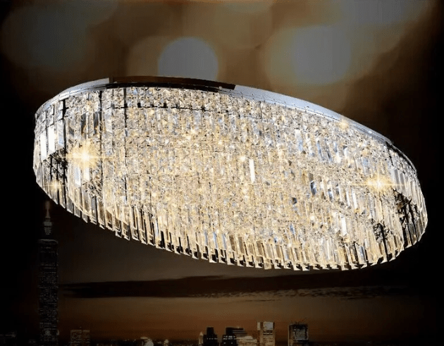 Extra Large Flush Mount Multi - tier Crystal Chandelier Modern Luxury Light Fixture For Living Room/Dining Room/Bedroom - cyranlamps
