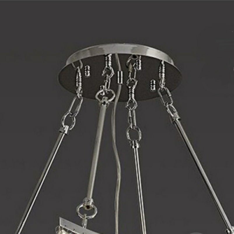 Extra Large Foyer Vertical Layers K9 Crystal Chandelier Chrome Ceiling Lighting Fixture For Staircase Entryway Decor - cyranlamps