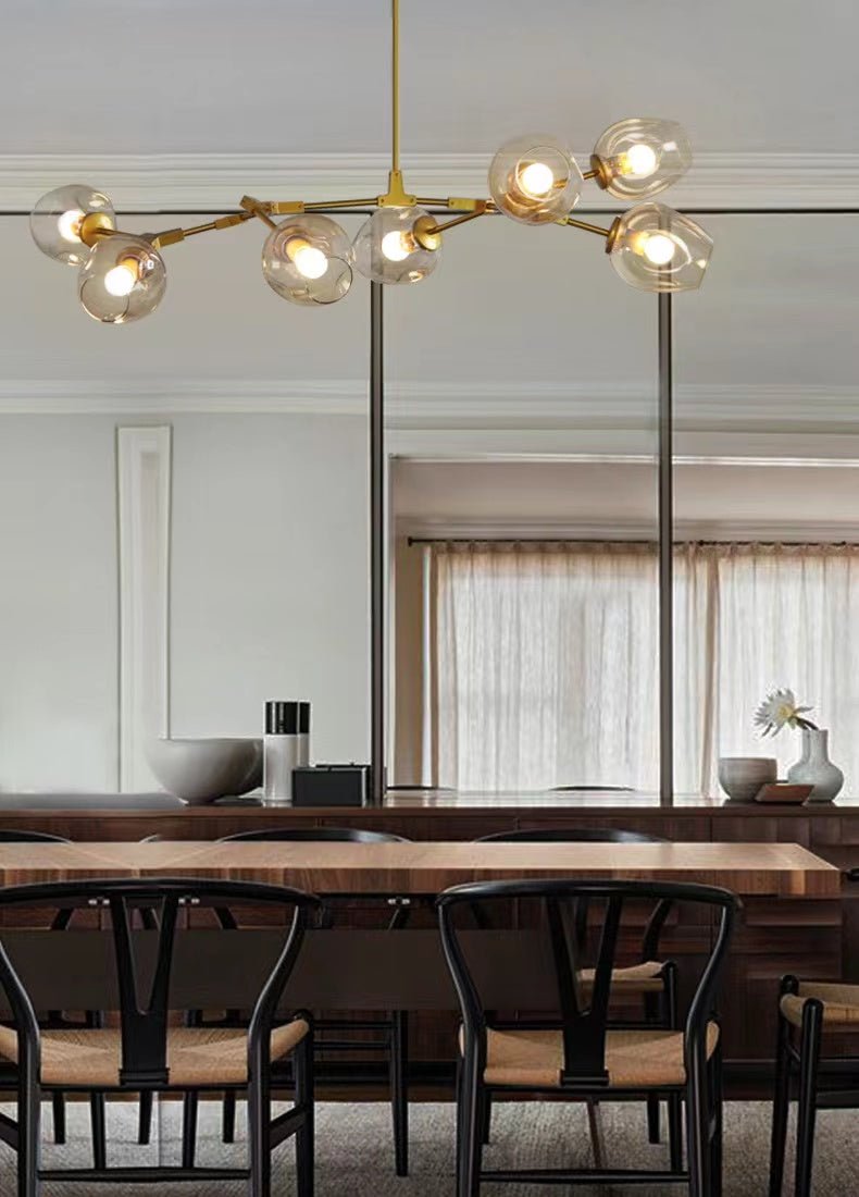 Extra Large Industrial Fashion Branch Multiple Glass Pendant Chandelier for Living/Dining Room - cyranlamps