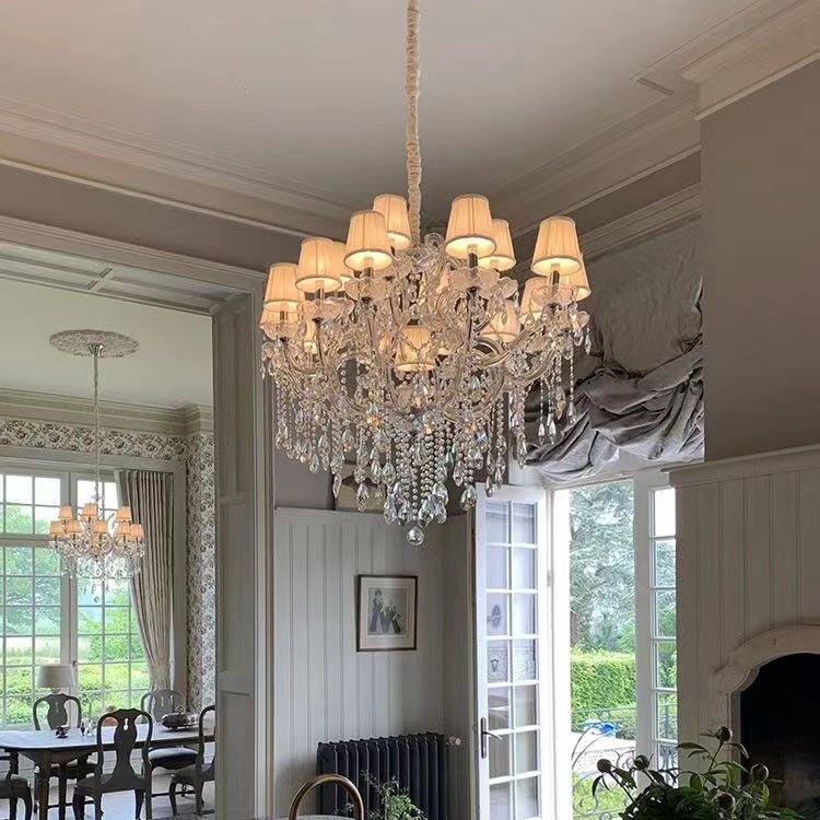 Extra Large Luxury Multi - Tiered Crystal Pendant Chandelier for High - Ceiling Rooms - cyranlamps
