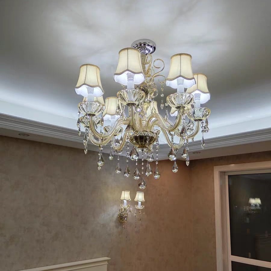 Extra Large Luxury Multi - Tiered Crystal Pendant Chandelier for High - Ceiling Rooms - cyranlamps