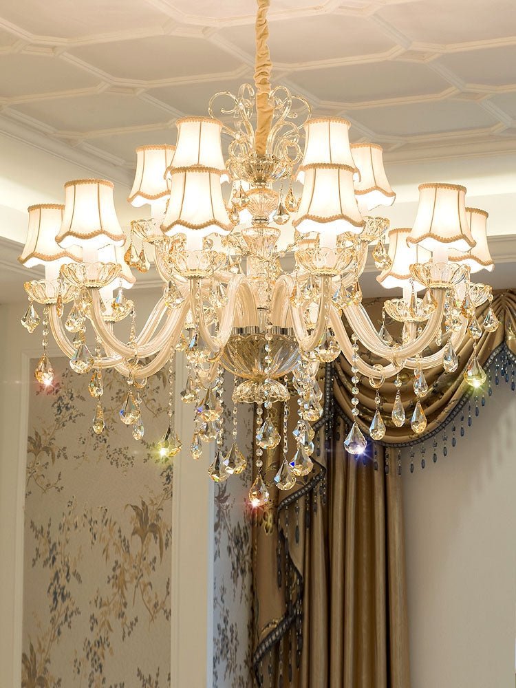 Extra Large Luxury Multi - Tiered Crystal Pendant Chandelier for High - Ceiling Rooms - cyranlamps