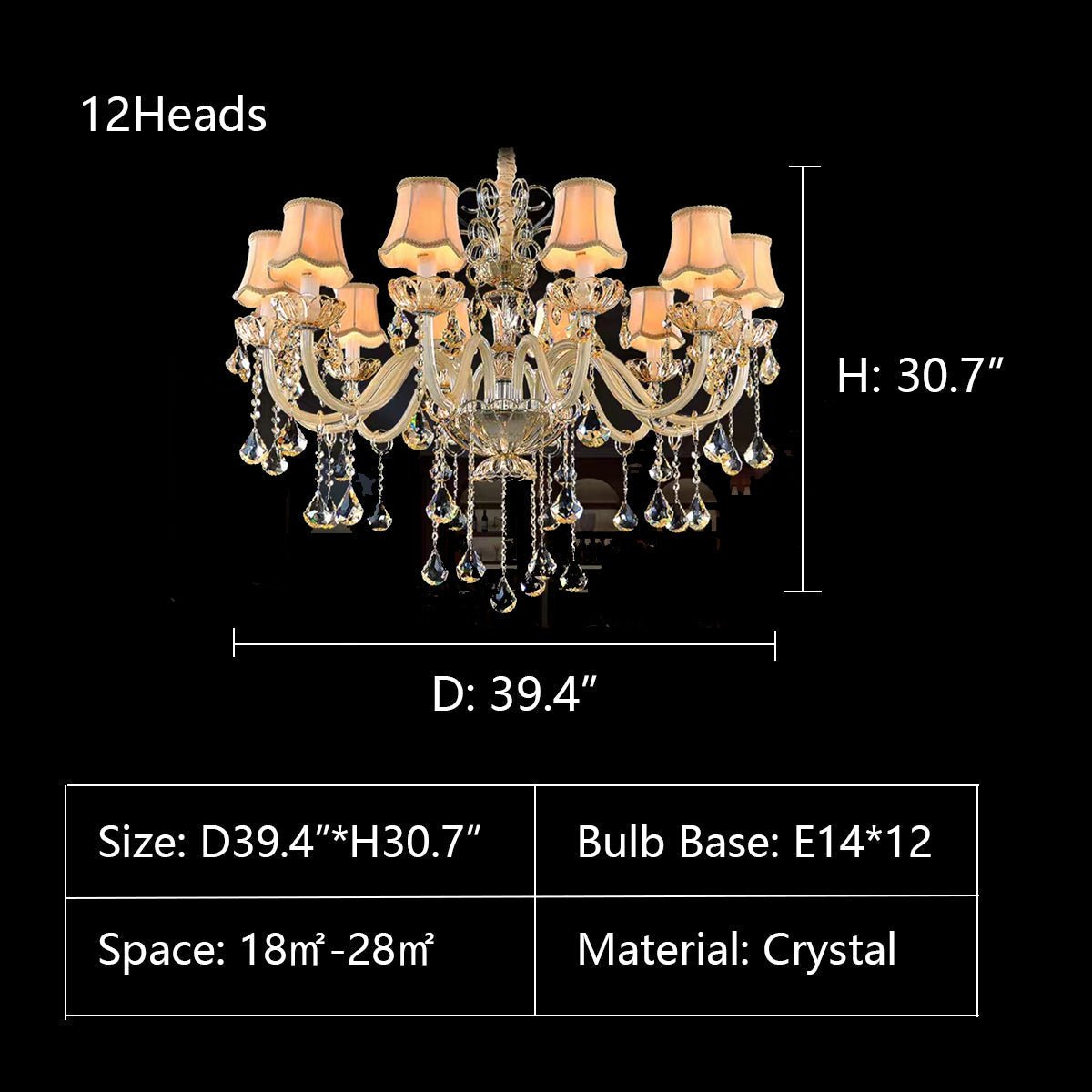 Extra Large Luxury Multi - Tiered Crystal Pendant Chandelier for High - Ceiling Rooms - cyranlamps
