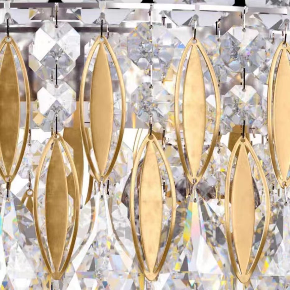Extra Large Luxury Rectangle Crystal Pendant Chandelier for Living/Dining Room/Kitchen Island - cyranlamps