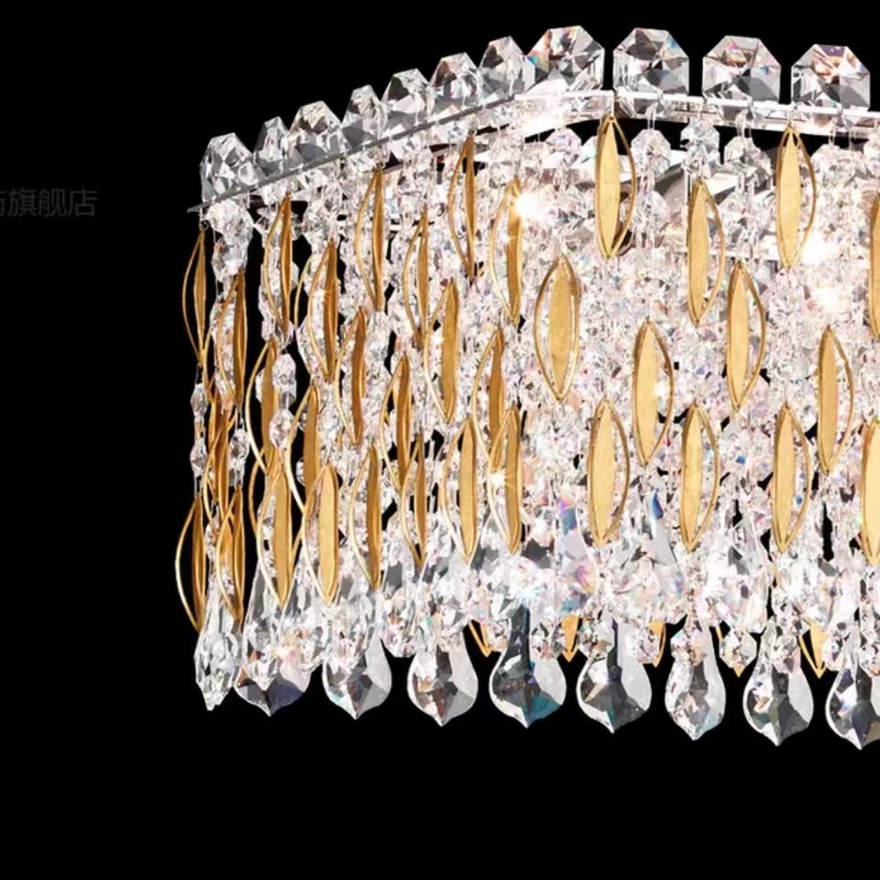 Extra Large Luxury Rectangle Crystal Pendant Chandelier for Living/Dining Room/Kitchen Island - cyranlamps