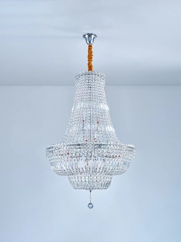 Extra Large Multi - layer Modern Light Luxury Crystal Chandelier for Living / Dining Room / Villa - cyranlamps