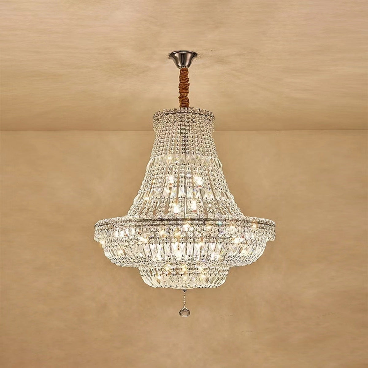 Extra Large Multi - layer Modern Light Luxury Crystal Chandelier for Living / Dining Room / Villa - cyranlamps
