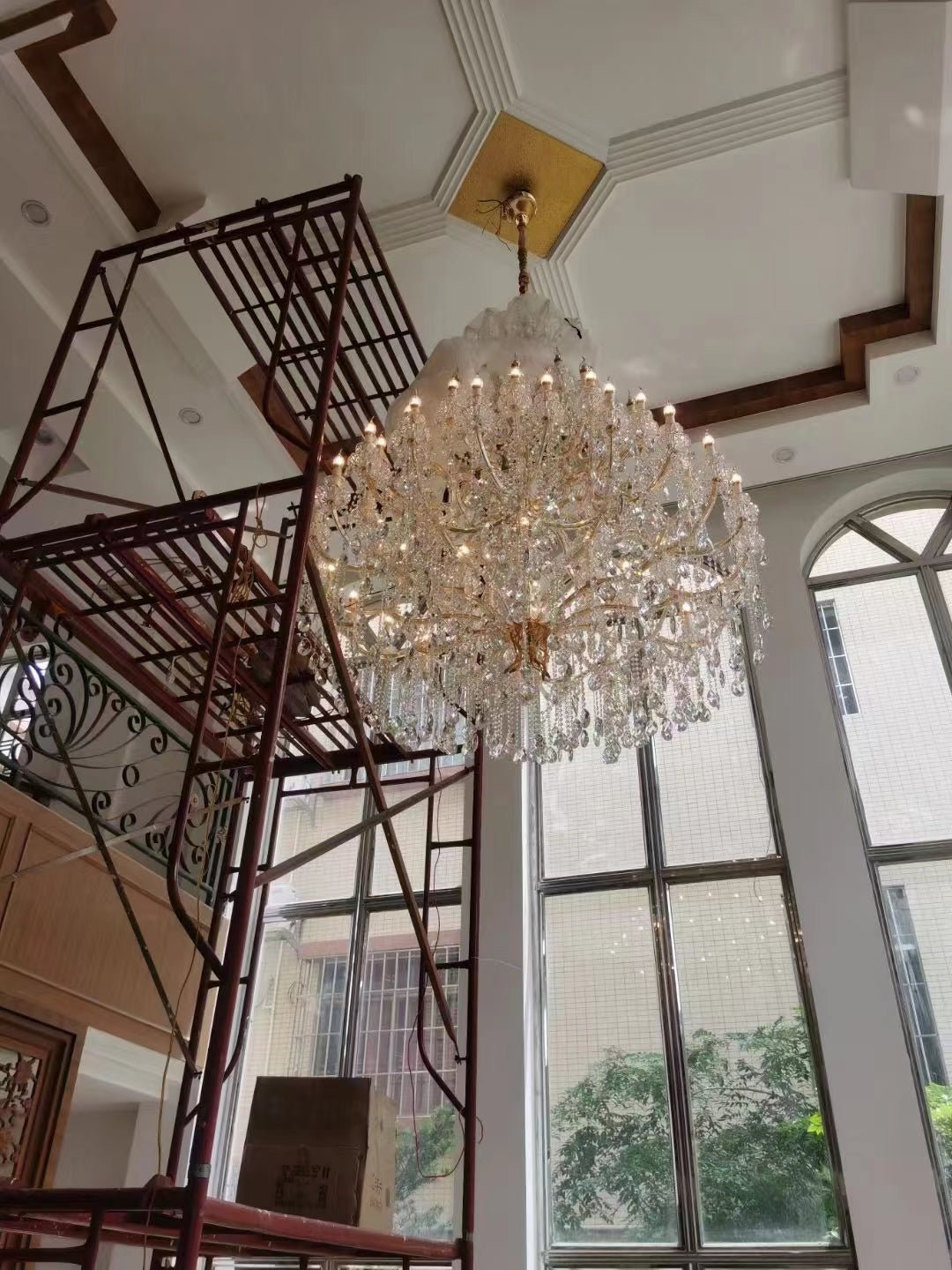 Extra Large Multi - tiered Candle Light Crystal Chandelier for Hotel/Restaurant - cyranlamps