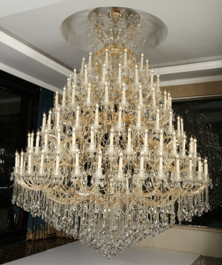 Extra Large Multi - tiered Candle Light Crystal Chandelier for Hotel/Restaurant - cyranlamps