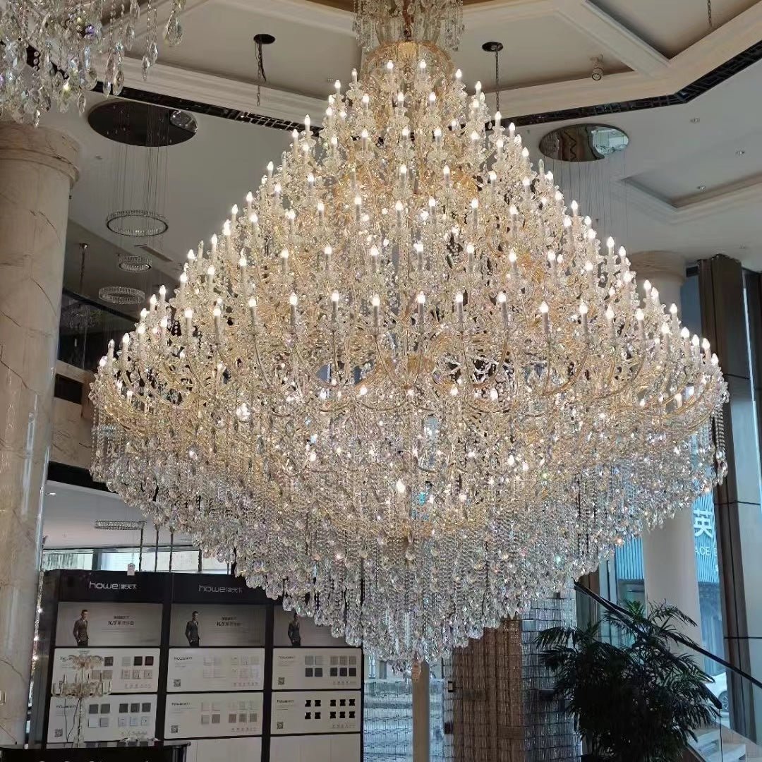 Extra Large Multi - tiered Candle Light Crystal Chandelier for Hotel/Restaurant - cyranlamps