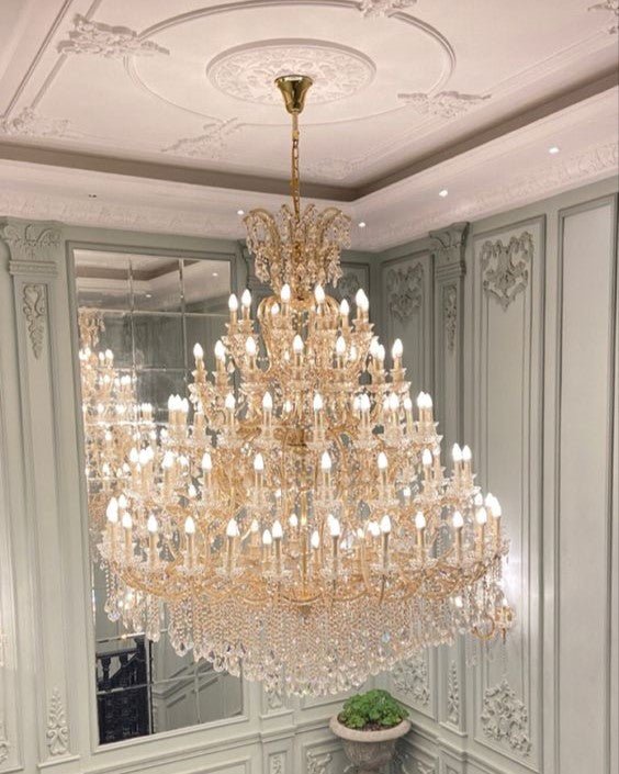 Extra Large Multi - tiered Candle Light Crystal Chandelier for Hotel/Restaurant - cyranlamps