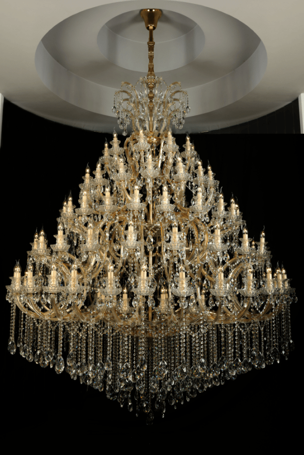 Extra Large Multi - tiered Candle Light Crystal Chandelier for Hotel/Restaurant - cyranlamps