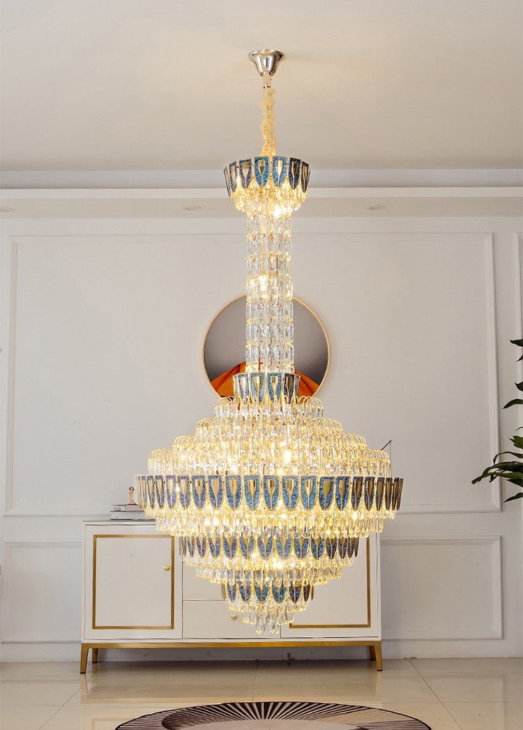 Extra Large Multi - tiered Empire Crystal Chandelier for Big Hallway/Foyer/Staircase - cyranlamps